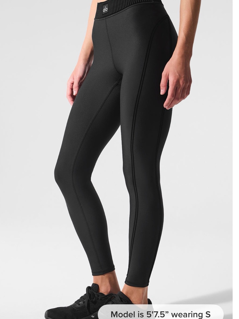 ALO Airlift High-Waist 7/8 Black Leggings Sz S NWT.
